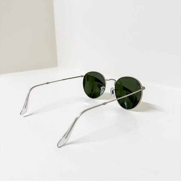 NWOT Ray-Ban Round Silver Reflective Mirror Flash Lenses RB3447 Metal Sunglasses - Picture 10 of 13